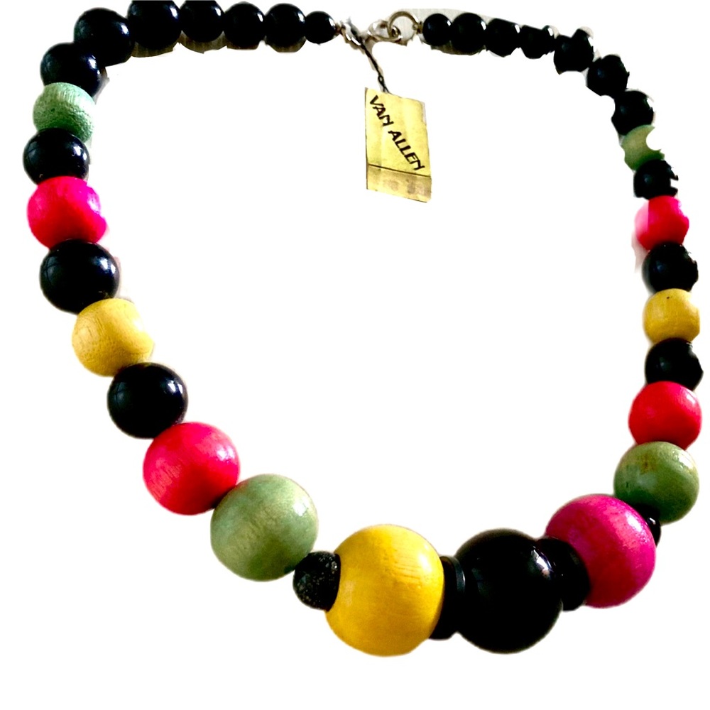 Van Allen NY Vintage Large Beaded Statement Necklace
